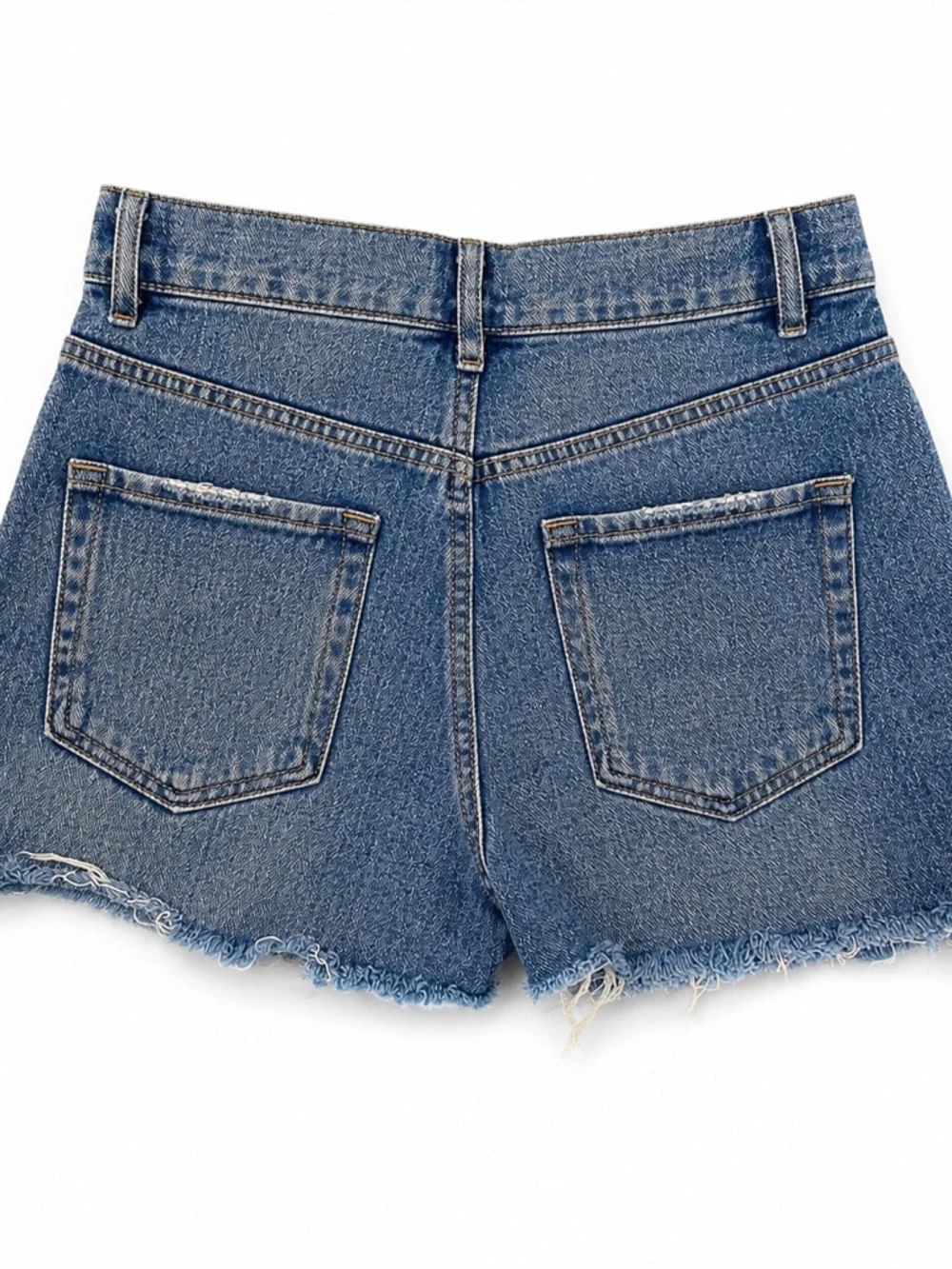 PacSun Distressed Denim Shorts Baggy Jean Medium Wash
